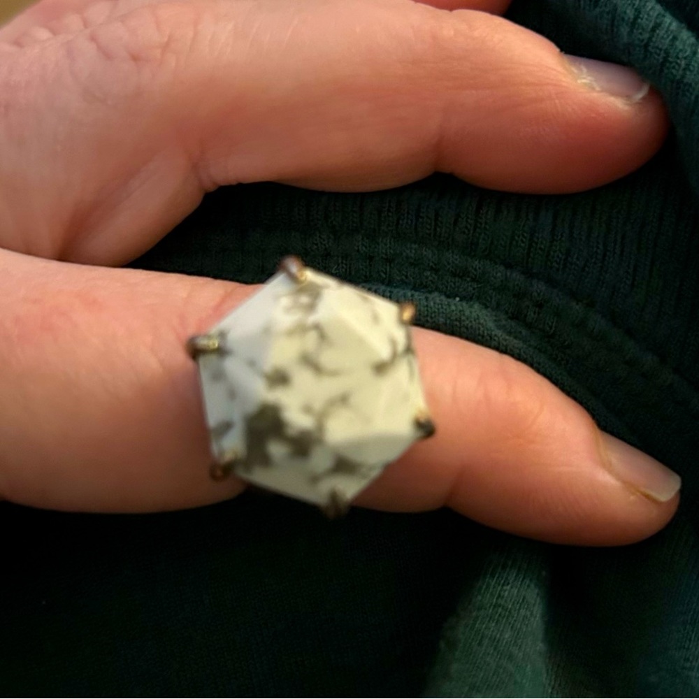 White & Gray stone ring